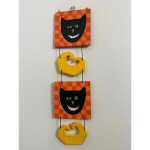 Vintage Debbie Mumm painted wooden wall hanging